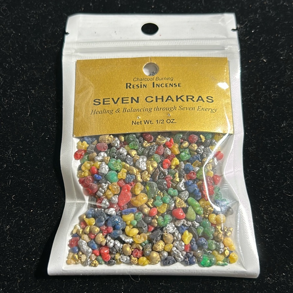 Seven chakras resin incense